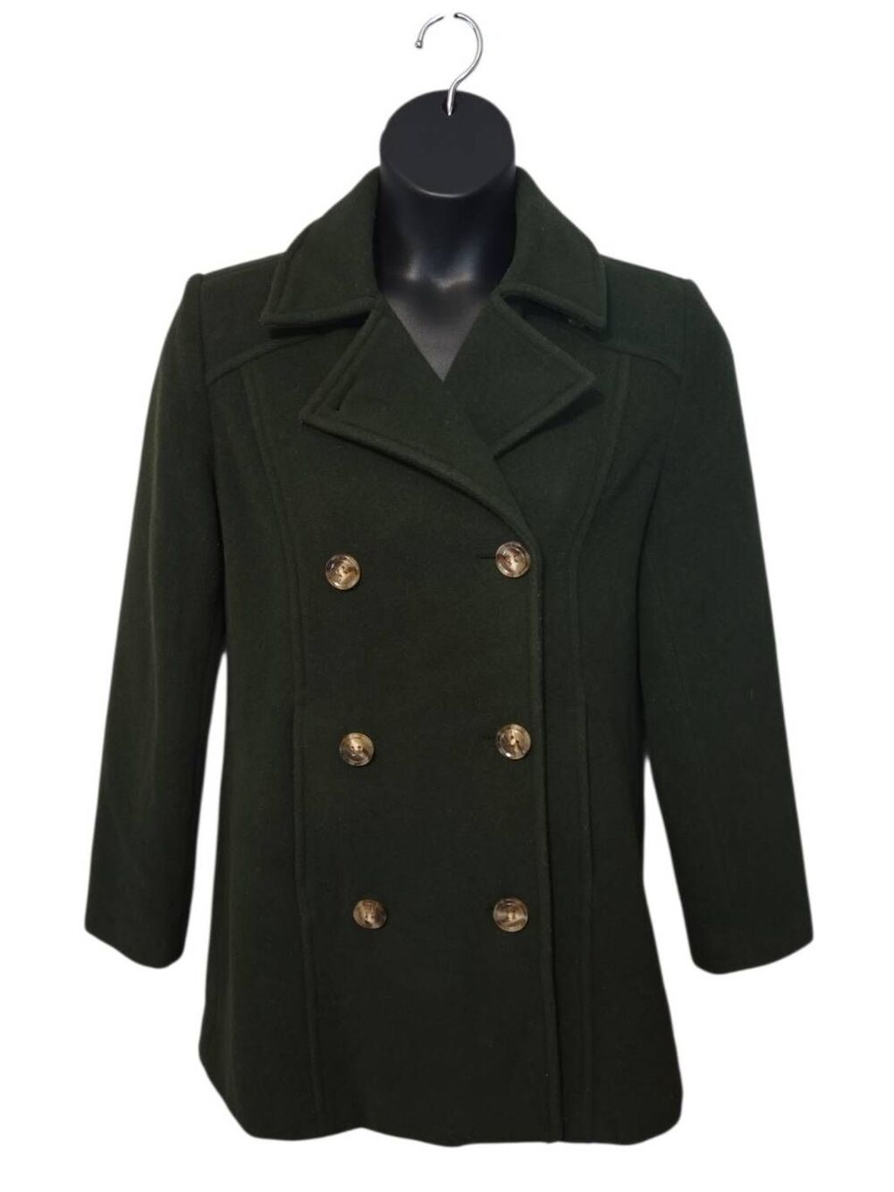 Covington Outerwear Dark Forest Green Double Breasted Peacoat Size Medium